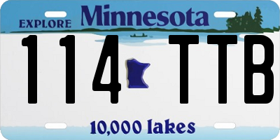 MN license plate 114TTB