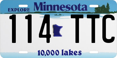 MN license plate 114TTC