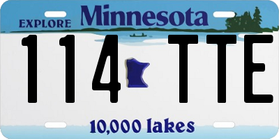 MN license plate 114TTE