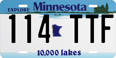 MN license plate 114TTF