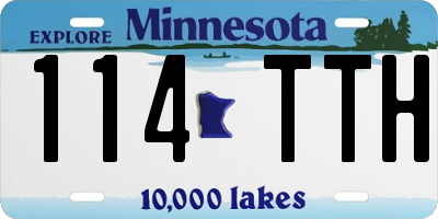 MN license plate 114TTH