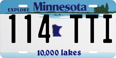 MN license plate 114TTI