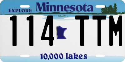 MN license plate 114TTM
