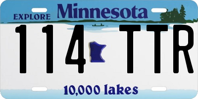 MN license plate 114TTR