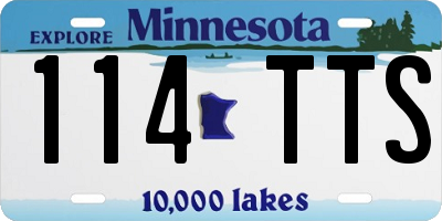 MN license plate 114TTS