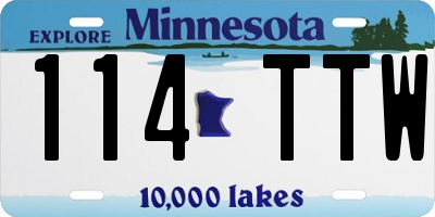 MN license plate 114TTW