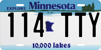 MN license plate 114TTY
