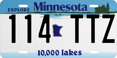 MN license plate 114TTZ