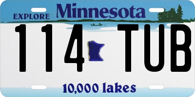 MN license plate 114TUB
