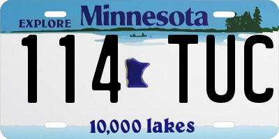 MN license plate 114TUC