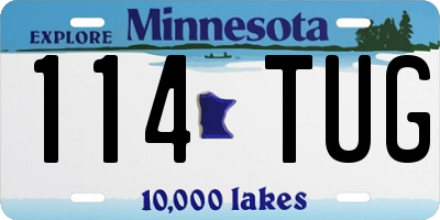 MN license plate 114TUG
