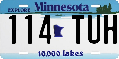 MN license plate 114TUH