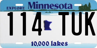 MN license plate 114TUK