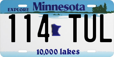 MN license plate 114TUL