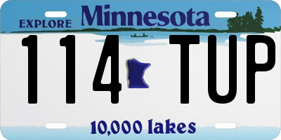MN license plate 114TUP