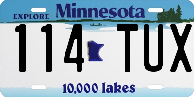 MN license plate 114TUX