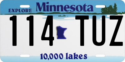 MN license plate 114TUZ