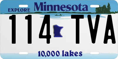 MN license plate 114TVA