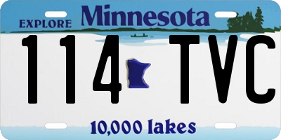 MN license plate 114TVC