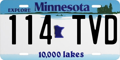 MN license plate 114TVD