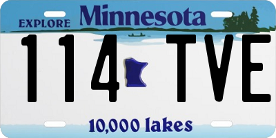 MN license plate 114TVE