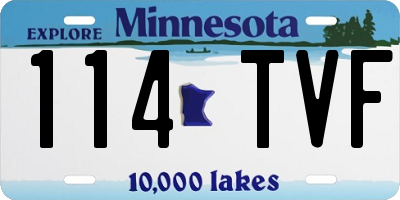 MN license plate 114TVF