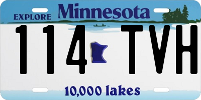 MN license plate 114TVH