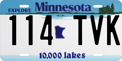 MN license plate 114TVK