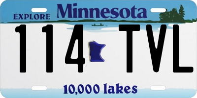 MN license plate 114TVL