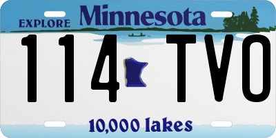 MN license plate 114TVO