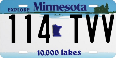 MN license plate 114TVV