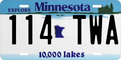 MN license plate 114TWA