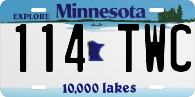 MN license plate 114TWC