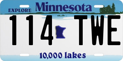 MN license plate 114TWE