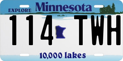 MN license plate 114TWH