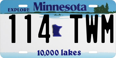 MN license plate 114TWM