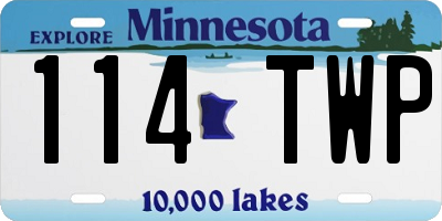 MN license plate 114TWP