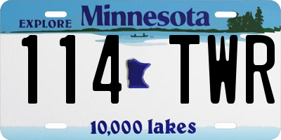 MN license plate 114TWR