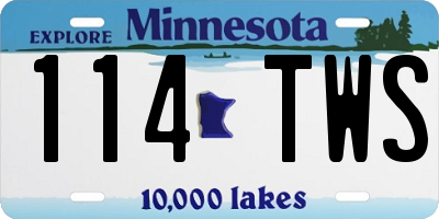 MN license plate 114TWS