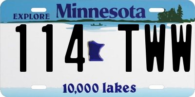 MN license plate 114TWW