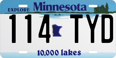 MN license plate 114TYD