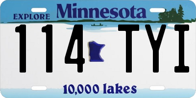 MN license plate 114TYI