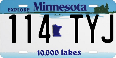 MN license plate 114TYJ