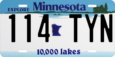 MN license plate 114TYN