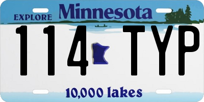 MN license plate 114TYP
