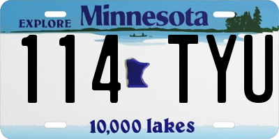 MN license plate 114TYU