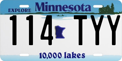 MN license plate 114TYY