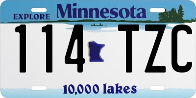 MN license plate 114TZC