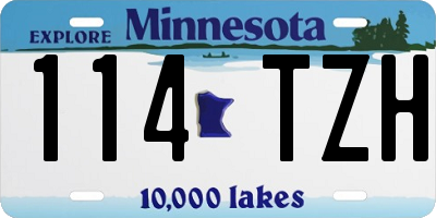 MN license plate 114TZH