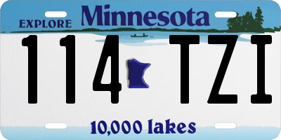 MN license plate 114TZI